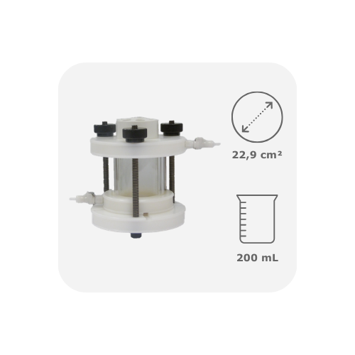 OrigaCell - Cellule Corrosion  électrochimique thermostatée (CCTO/TH) Pour échantillons plats | 200 mL | ø22.9 cm2