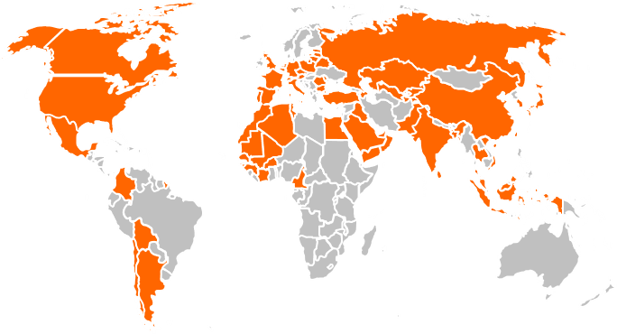 Origalys Electrochemistry Disbributors Network in the world