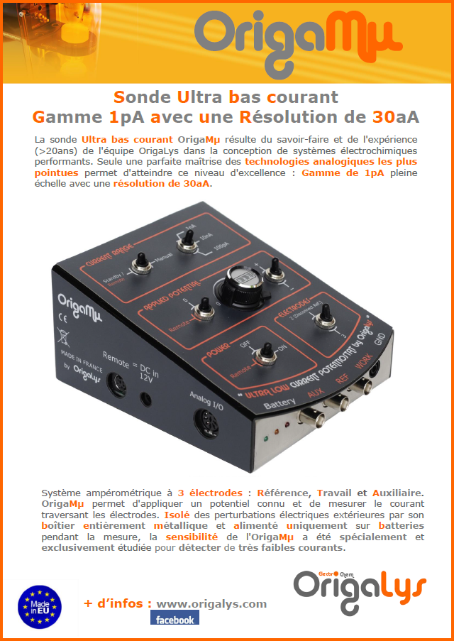 Brochure de la sonde ultra bas courant OrigaMµ