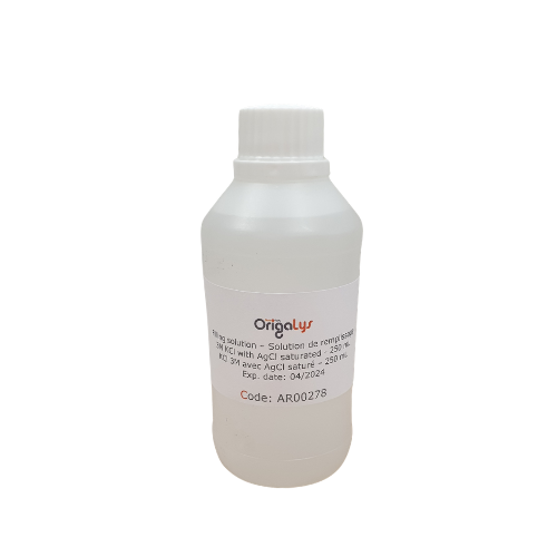 OrigaSens - Solution de remplissage 3M KCl saturé (Ag/AgCl) - 250 mL