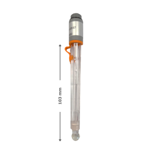 OrigaSens - Electrode de verre pH combinée  Ref. Ag/AgCl | 3M KCl - AgCl sat. | pH 0-12 ø12 | 103mm  (Type pHC3001)  