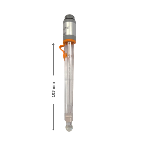 OrigaSens - Electrode de verre pH combinée Ref. Ag/AgCl | 3M KCl - AgCl sat. | pH 0-14 ø12 | 103mm  (Type pHC3011)  